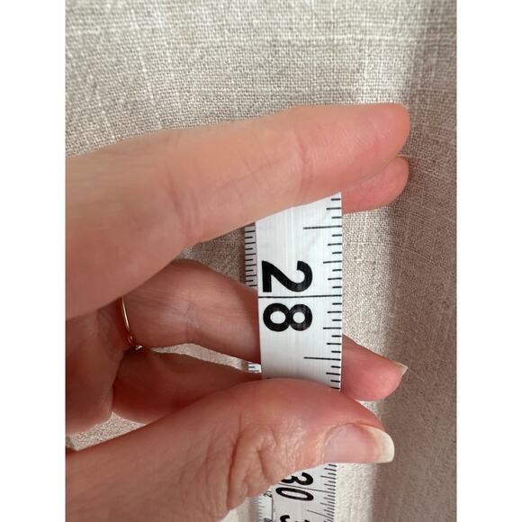 Andree By Unit Top Womens 1X Pink Beige Linen Button Long Sleeve Flowy Casual - Picture 6 of 7